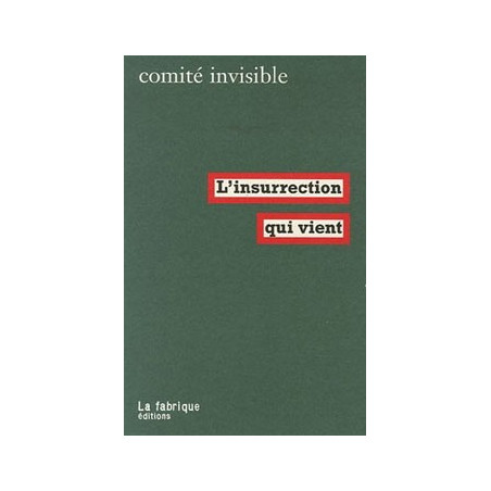 Livre L’INSURRECTION QUI VIENT