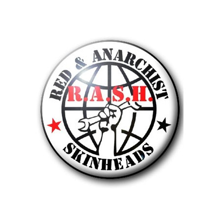 Button RED AND ANARCHIST SKINHEADS - RASH (1)