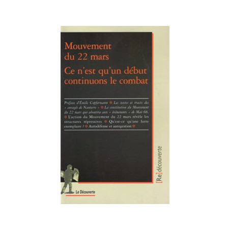 Livre CE N’EST QU’UN DEBUT CONTINUONS LE COMBAT