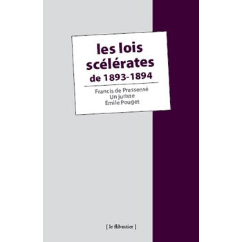 Book LES LOIS SCELERATES DE 1893-1894