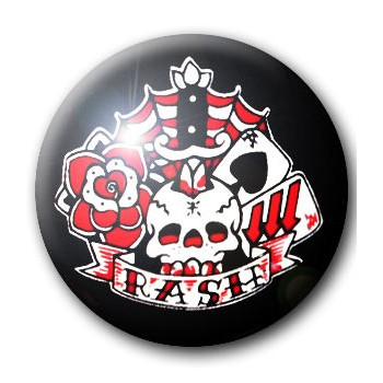 Badge RED AND ANARCHIST SKINHEADS - RASH (3)