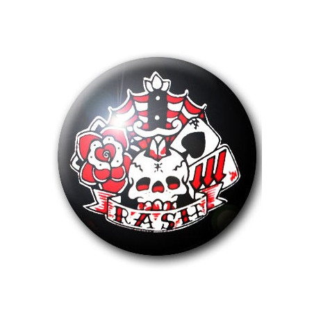 Button RED AND ANARCHIST SKINHEADS - RASH (3)