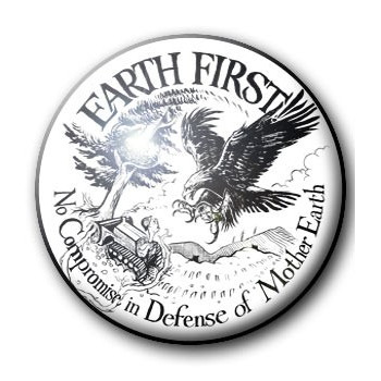 Badge EARTH FIRST - NO COMPROMISE