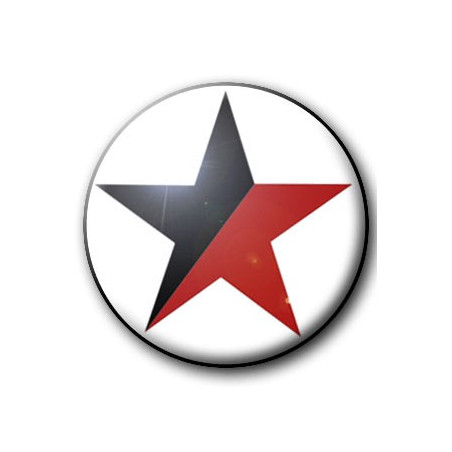 Button BLACK AND RED STAR