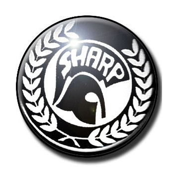 Badge SHARP (2) SKINHEADS AGAINST RACIAL PREJUDICE