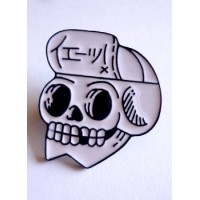 ENAMEL PIN skull Cap