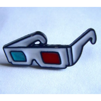 ENAMEL PIN GLASSES 3D