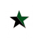 ENAMEL PIN BLACK AND GREEN STAR