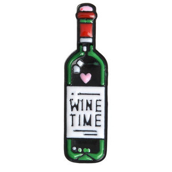 ENAMEL PIN WINE TIME