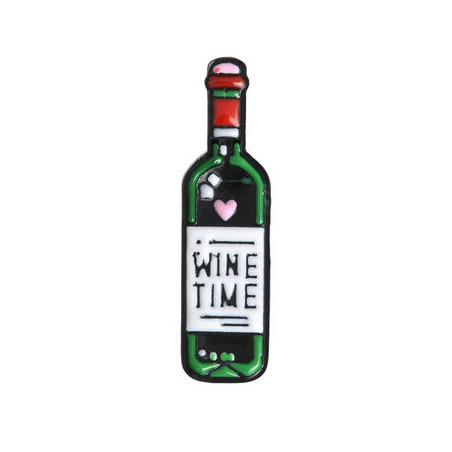 ENAMEL PIN WINE TIME