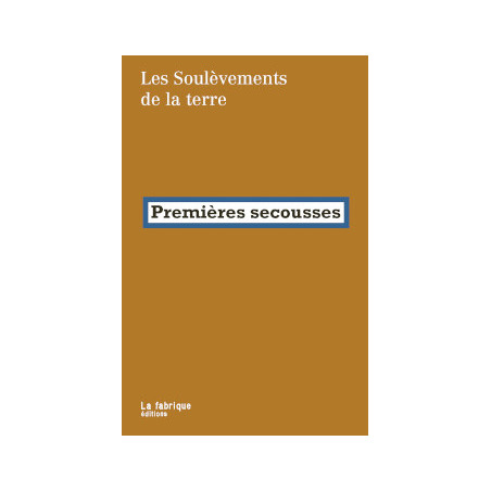 livre PREMIÈRES SECOUSSES soulevements de la terre