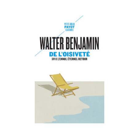 book DE L’OISIVETÉ walter benjamin